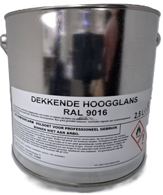 Dekkende hoogglanslak ral 9016