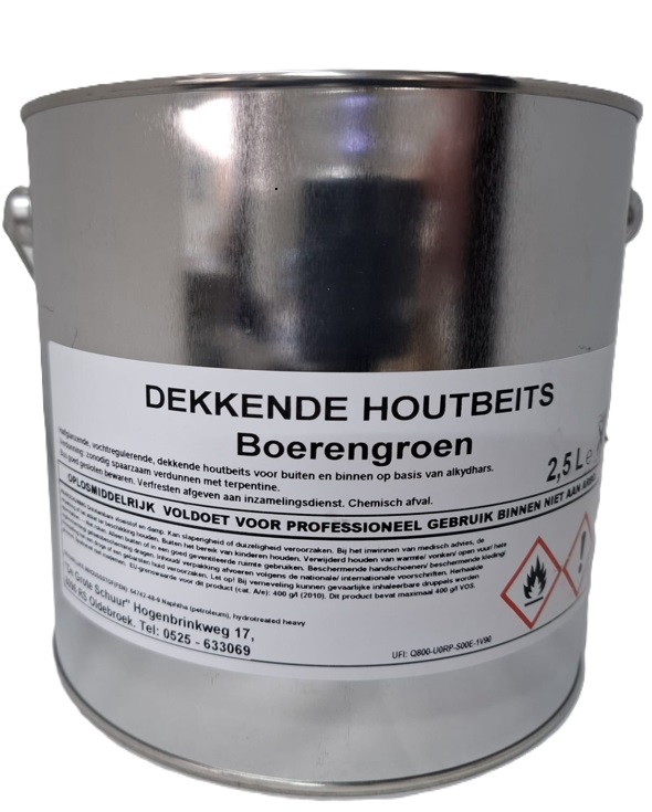 Dekkende houtbeits boerengroen 9325 2,5 liter