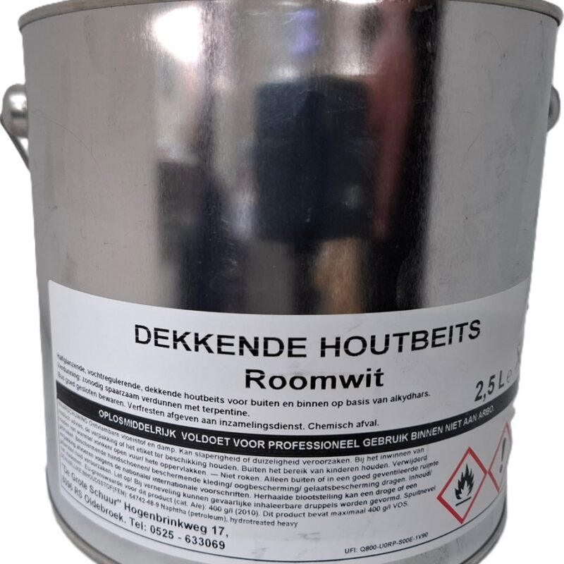 Dekkende houtbeits roomwit 9235 2,5 liter