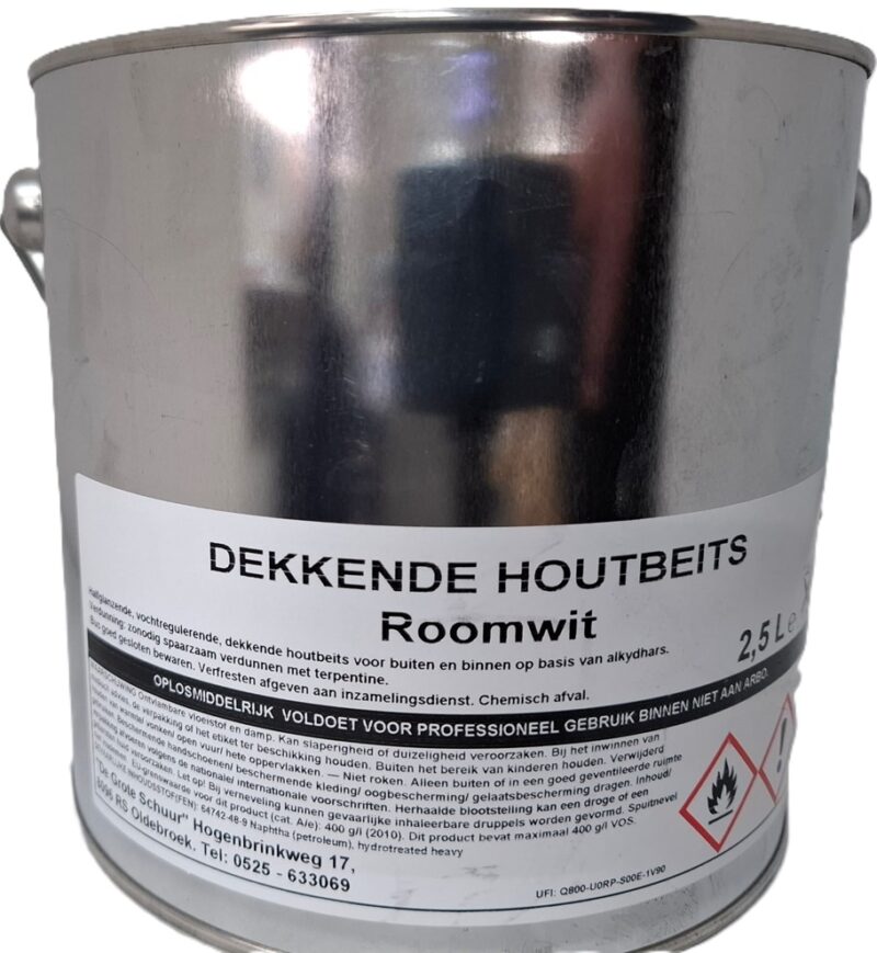 Dekkende houtbeits roomwit 9235 2,5 liter