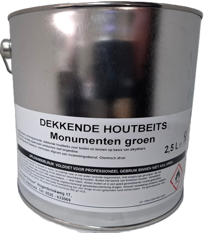 Dekkende houtbeits monumentengroen 9328 2,5 liter