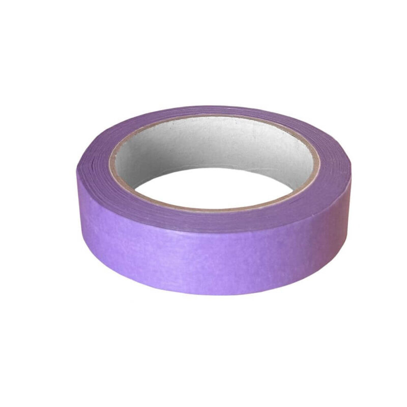 rol afplaktape paars 25mm 50 meter low tack