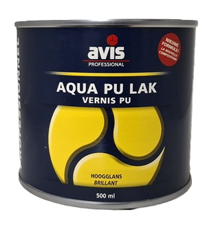 Aqua PU lak hoogglans 0,5 liter