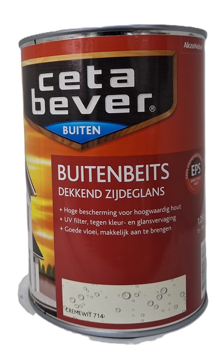 Buitenbeits cremewit 714 1,25 liter