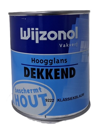 Dekkend hoogglans 9222 klassiekblauw 0,75 liter